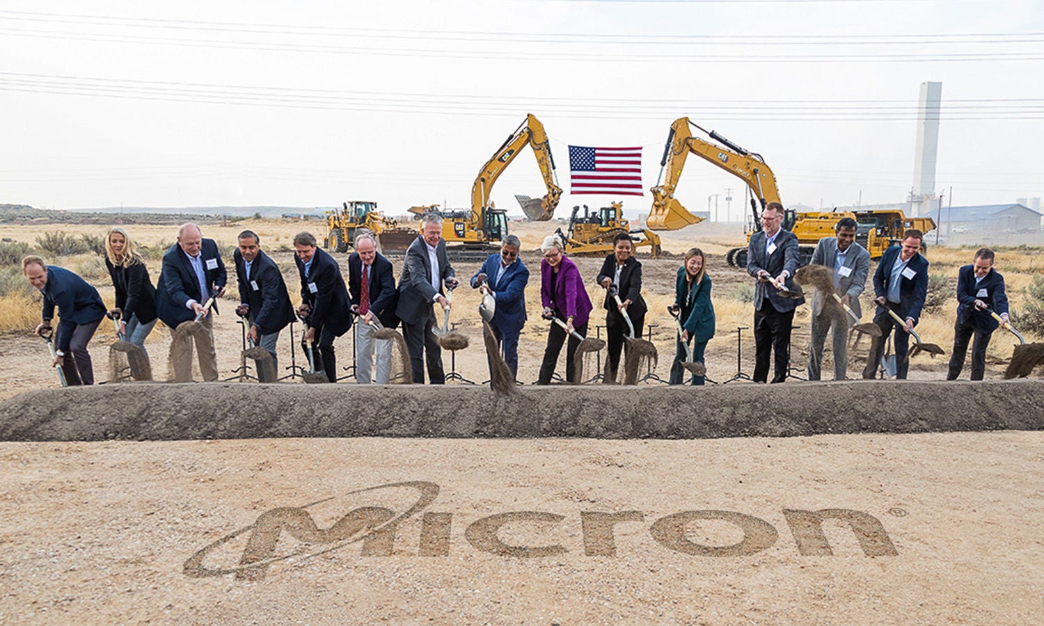 Micron leaders and VIPs attend Boise fab groundbreaking ceremony​
